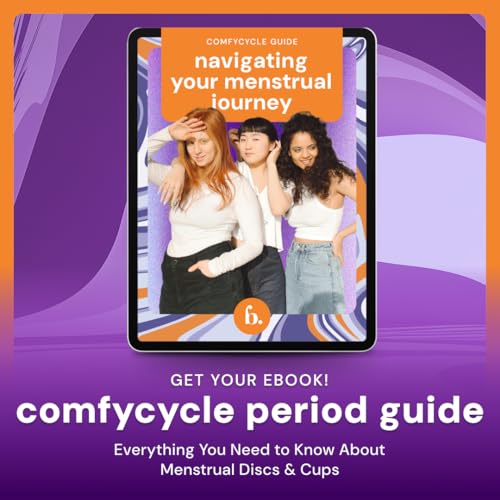 Image of Comfyflow - Reusable Period Care Pack - Menstrual Cup and Discs with String, Ring, and Carrying Pouch - Comfort-Fit Design - Includes E-Book Guide - 5 Pack