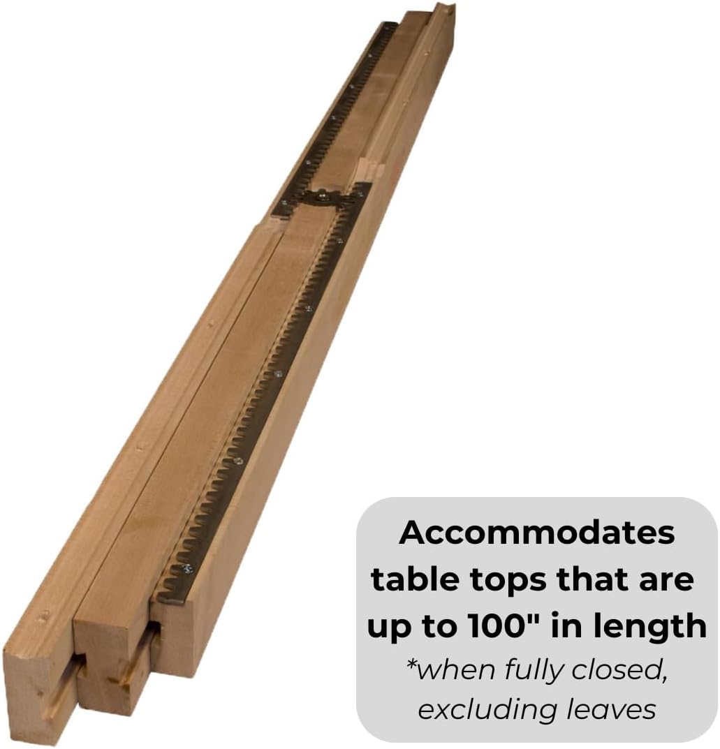 Osborne Wooden Standard Equalizer Table Slide Set, 50" Table Slide (Allows for 49" Opening), Table Extension Slides for Large Tables, Supports 5-Legged Tables