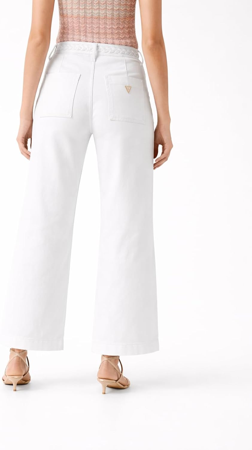Guess Womens Zoya Crop Leg Braided Pant