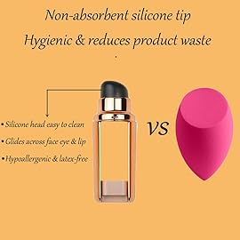 Bling Toman Mini 4 in 1 Makeup Brushes Set,Makeup Sponge,Blush Blending,Eyeshadow,Eyebrow&Liner Lip Face Foundation All-in-One Brushes Travel Makeup Brushes with Silicone Sponge