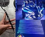 IP65 Waterproof Tinted Smoked LED Blackout PCB Light Strips 12PCS 6.5FT 78' 2Meters Dream Color Chasing for All Polaris Slingshot S/R/SL/SLR/GT 2015 - 2025 & Ryker Spyder Bluetooth APP + Remote