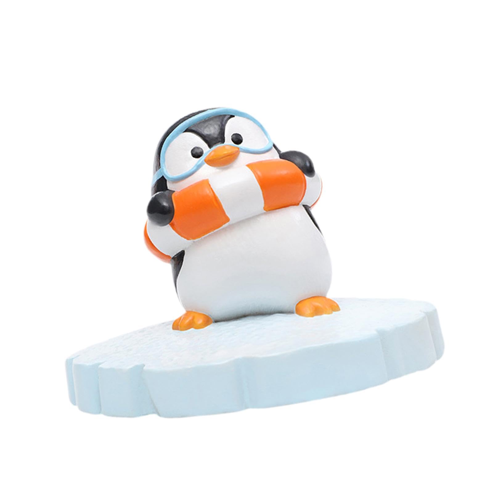 Figurine de pingouin en résine pour décoration de jardin extérieur