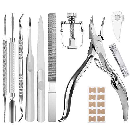 Alicates Uñas Encarnadas Corrector De Uñas De Acero Inoxidable 11 Piezas Especialmente Diseñadas Para Uñas Encarnadas Uñas Gruesas y Duras Uñas Grises Corrector Uñas Encarnadas Acero Inoxidable
