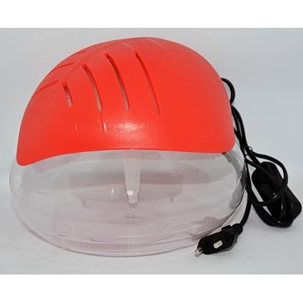 Carepure Water base Air Purifier and Revitliser | Aroma Diffuser Air Revitalizer with Monochrome Light (Leaf Shape) (Red)