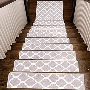 Benissimo, 13+1 Stair Treads Carpet with Landing Slip Resistant Stair Rugs, Set of 13 (9