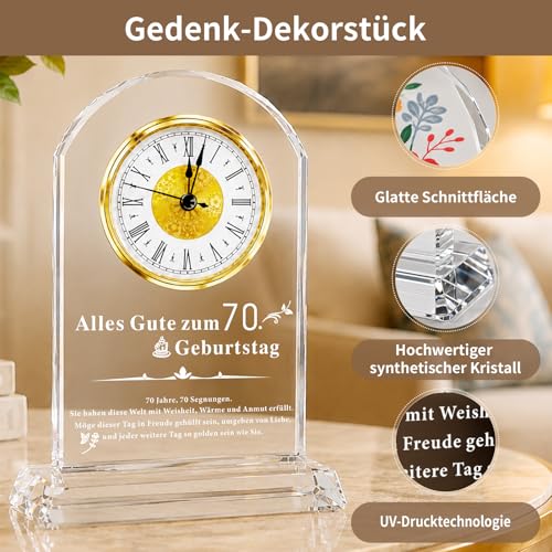 LOVIN PRODUCT Montre à quartz Cadeaux pour hommes - 70 ans d'anniversaire – vue 3