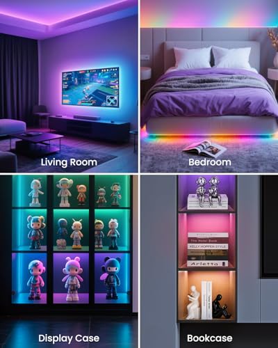 9.84' Paklighting RGBIC LED TV Backlight Strip w/ Music Sync, App and Voice Control (32 -43 TVs) 5.79 + Free S + 50% Off Code KD8H77CH - image 6