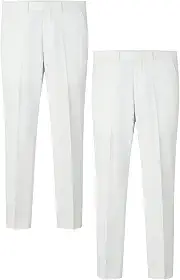 KIT 2 Peças - Calça Social Masculina Slim Branca Calça de Terno Tecido Panamá Calça Formal Alfaiataria Homens