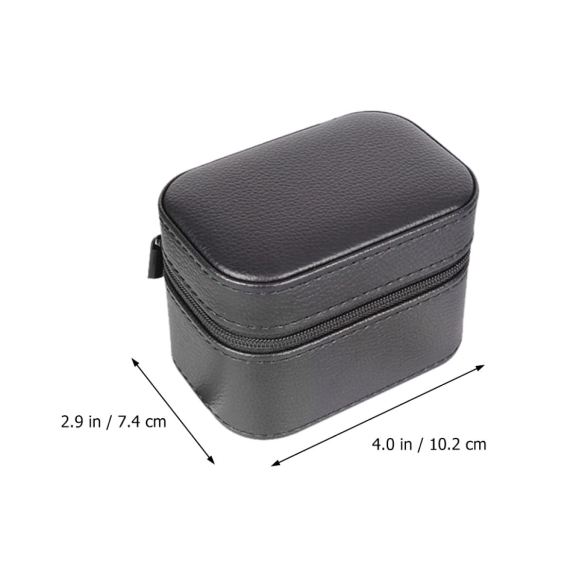 TOYANDONA Caja de Reloj de Cuero Negro Franela, Organizador Elegante