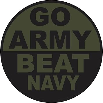 Go Army Beat Navy Round Sticker