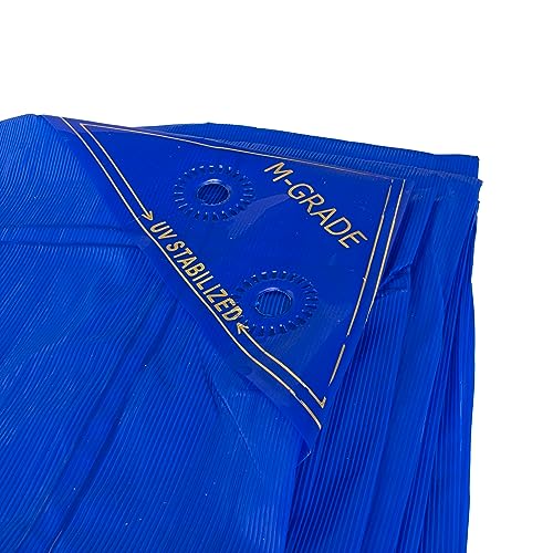 impact resistant LLDPE waterproof tarpaulin/ground sheet high tensile strength in IMPERIAL BLUE premium Linear Low-Density Polyethylene (1.5m x2m)
