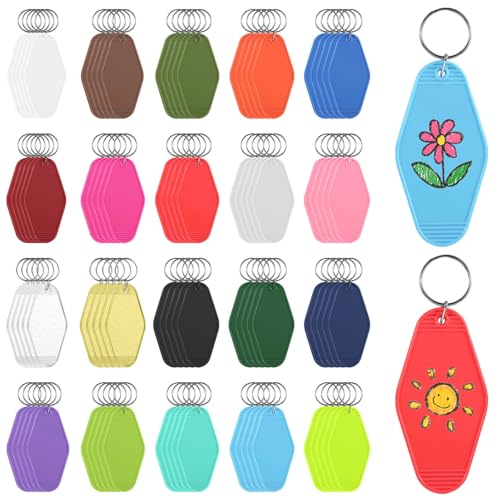 Llaveros de motel para sublimación con diseño retro en forma de diamante