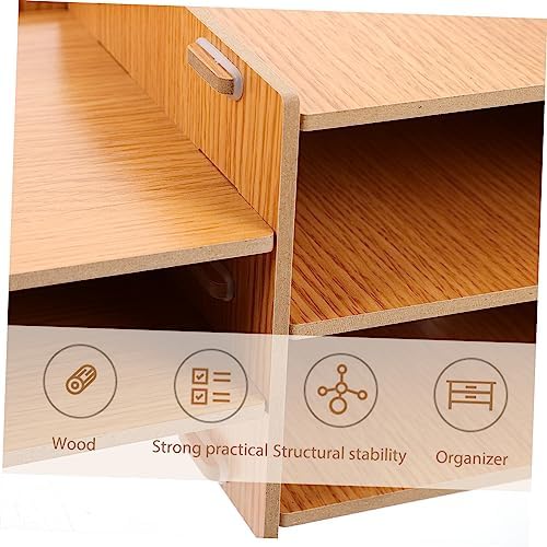 NUOBESTY Bilgisayar yükseltme iskeleti, monitör yükseltici, çok fonksiyonlu depo rafı, bilgisayar düzenleyici için, çeşitli depolama olanakları, ofis ve öğrenciler için uygundur - Görsel 2