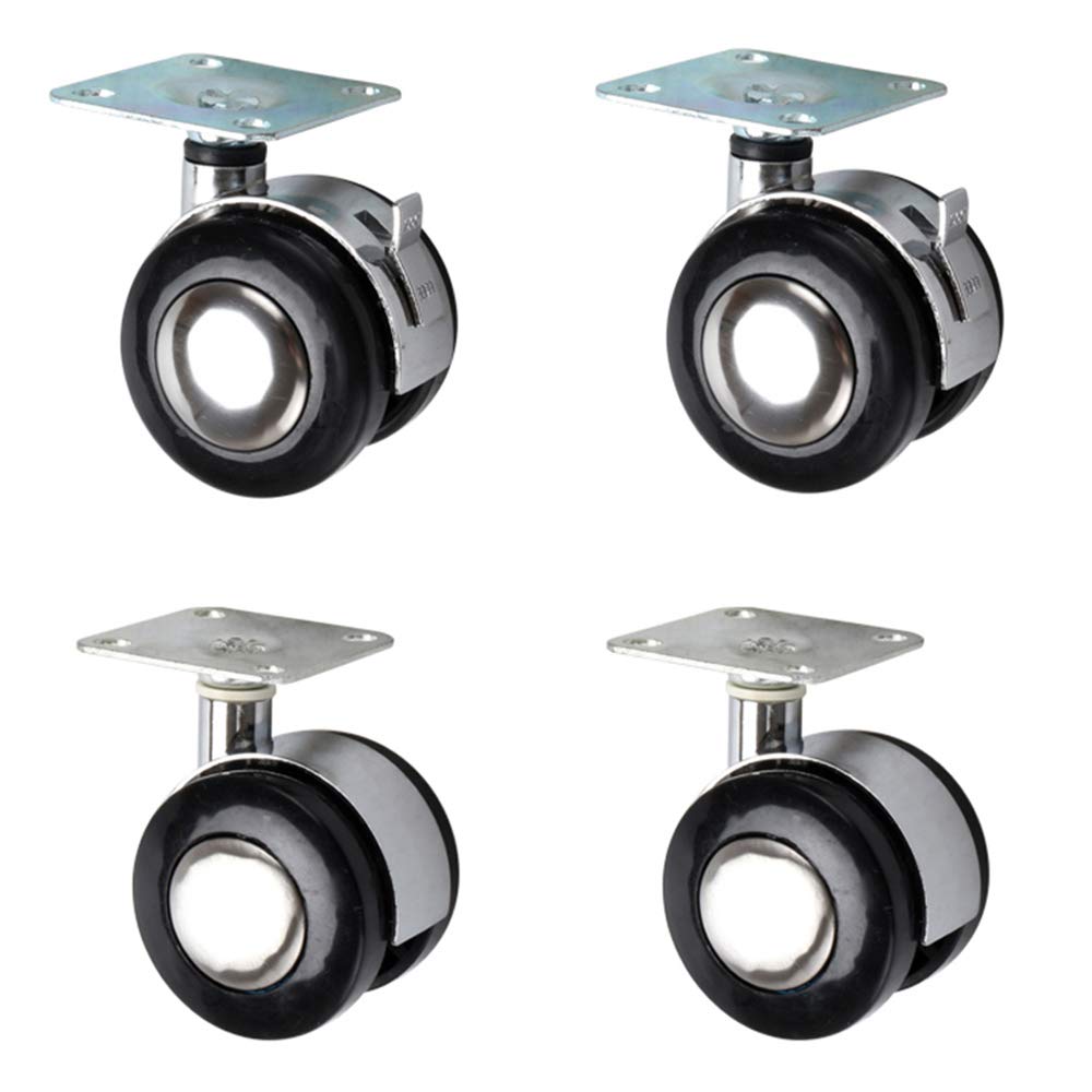 Roulettes pivotantes de 50 mm avec frein roulettes robustes meubles hauteur 70mm