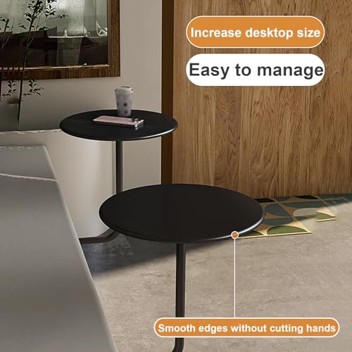 Table basse murale ronde blanche pour optimiser l'espace des petits salons - 5
