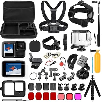 Accessories for GoPro Hero 13 Black, SGIP Waterproof Protective Cover Housing Bike Mount Selfie Stick, Accessory Set for GoPro Hero 13