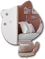 Vista 7 de Lindo espejo acrílico con diseño de oso antiarañazos, irrompible, inastillable, HD templado, espejos decorativos de pared para el hogar, oficina