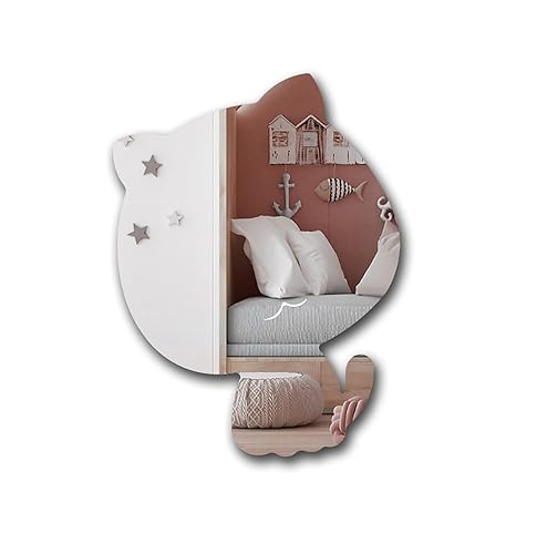 Lovely Cat Acrylic Mirror Anti-Scratch Unbreakable Shatterproof HD Tempered Wall