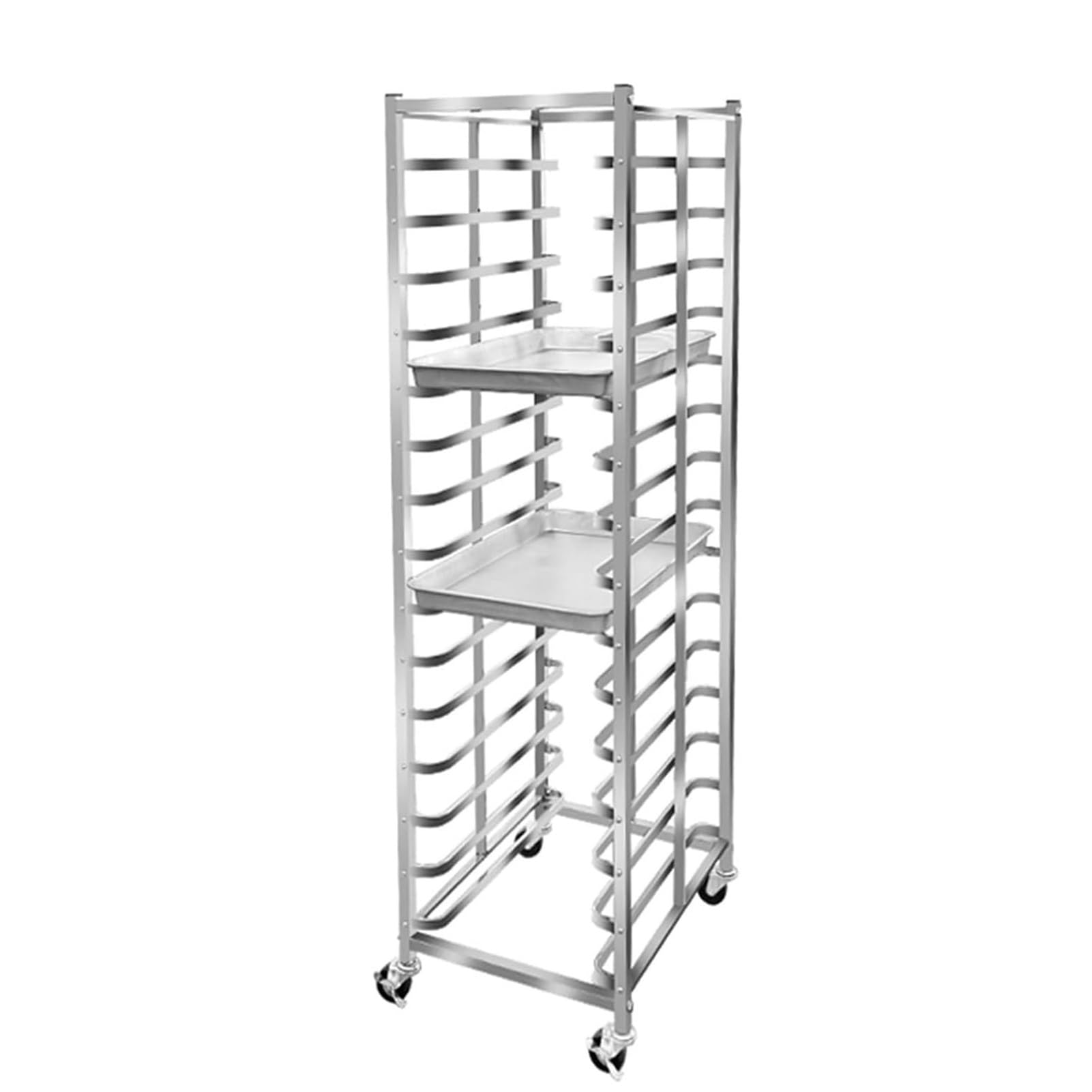 Carro Panadero - Estanterías Comerciales Para Panadería Con Ruedas, Estante Rápido De Acero Para Bandejas De Pan, Carros De Enfriamiento Para Bandejas De Alimentos(12-Tier)