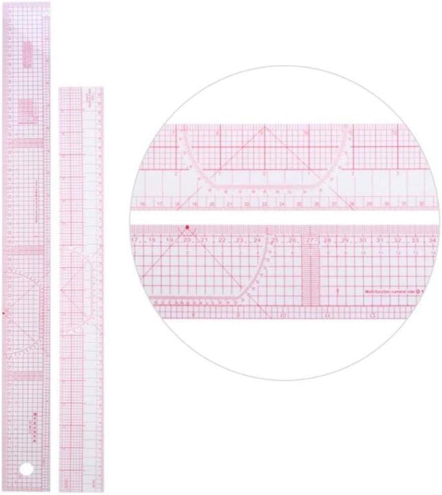 13Pcs Sewing Ruler Tailor Measuring Kit, Clear Sewing Drawing Ruler, Yardstick Sleeve Arm French Curve Ruler Set Cutting Rulers for Sewing Cutting DIY Sewing Tools