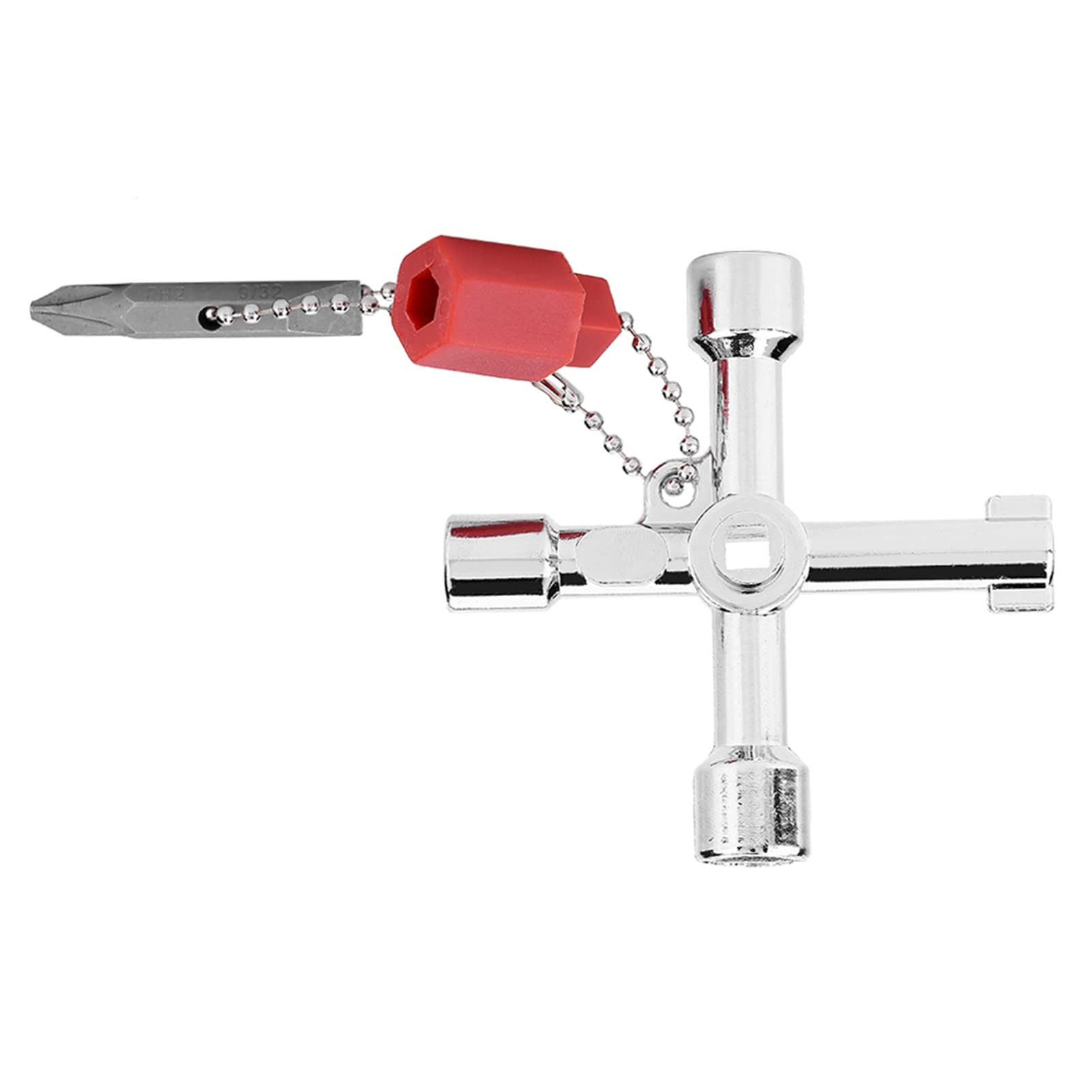 4-Way Universal Cross Key, Multi-Functional Zinc Alloy Utility