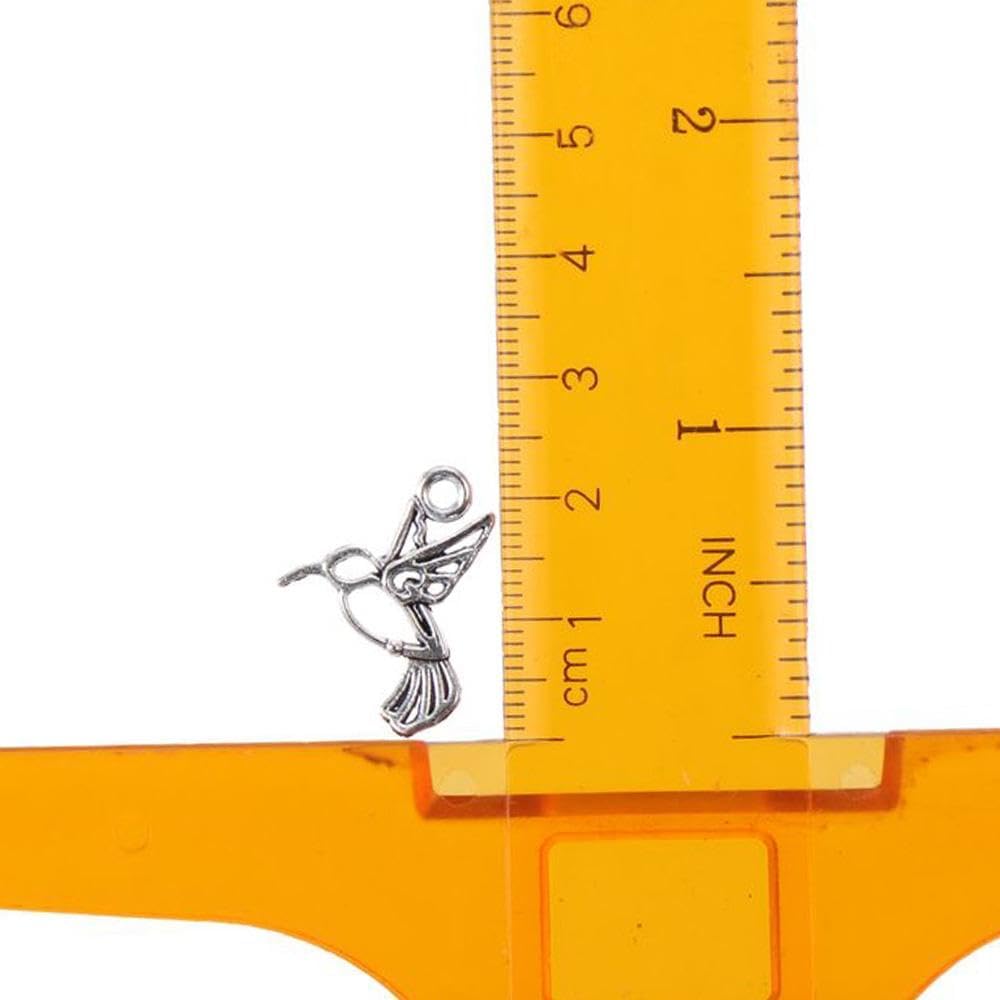 100Pcs Silver Small Hummingbird Pendant Charms for DIY Jewelry Making - Image 7