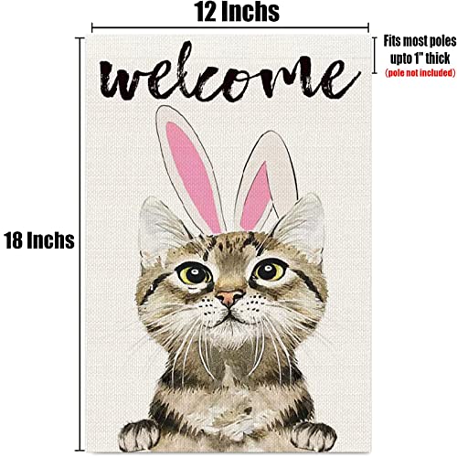 Garden Flag 12X18 Inch Double Sided, Holiday Yard Flags Outside Decoration (White) #TOP2