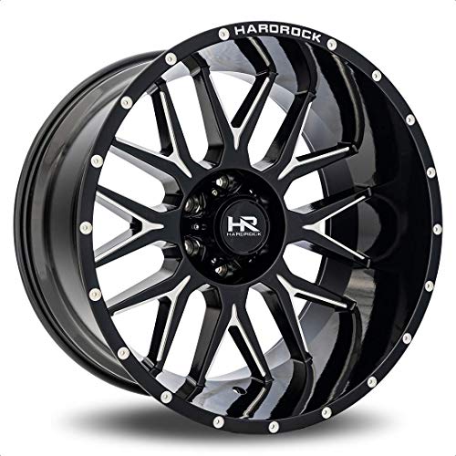 HARDROCK OFFROAD Affliction Xposed Rim 22X12 6X139.7 ET-44 Blk Milled (Qty of 1)