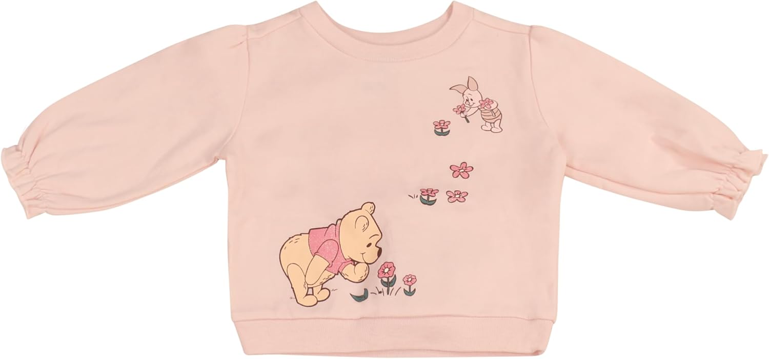 Magic Threadz Disney Clothes Baby Girls Sweatshirt & Pants Set – Jessie Winnie the Pooh Marie Stitch & Minnie Mouse (12M–24M) - Image 5