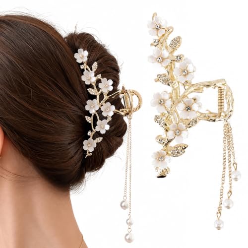 Elegantes clips decorativos KICOSY con perlas brillantes