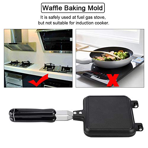 Waffelbackform Aluminiumlegierung Haushaltsküche Gas Antihaft-Waffeleisen Pfannenform Kochbackwerkzeug – Bild 4