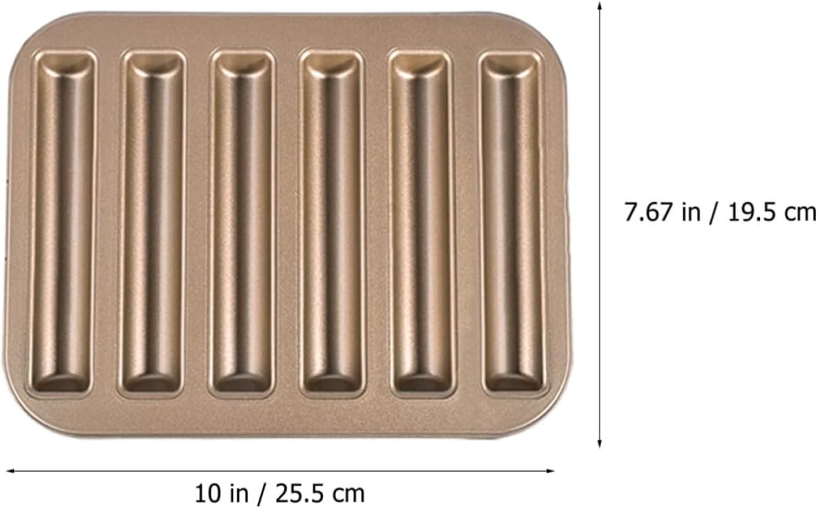 2pcs Carbon Steel Long Strips Cake Non-stick Baking Mold for DIY Home Kitchen Use Sturdy to Breakage