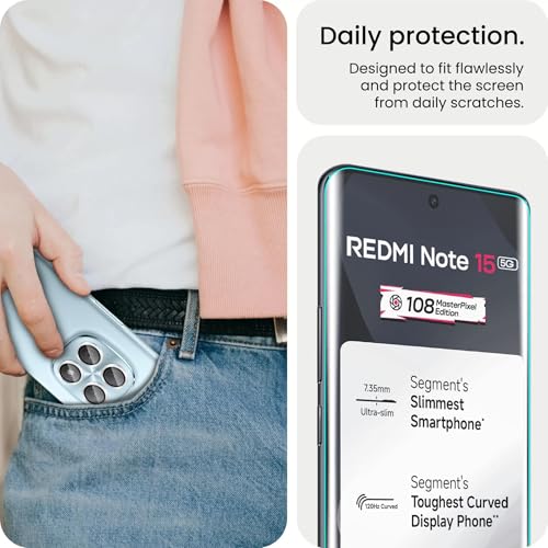 Image of FIRST MART Silver Camera Ring Guard Protector for Redmi Note 15 | Tempered Glass with Metal Alloy Rings, HD Clear, Scratch Resistant, Case-Friendly | Pack of 1