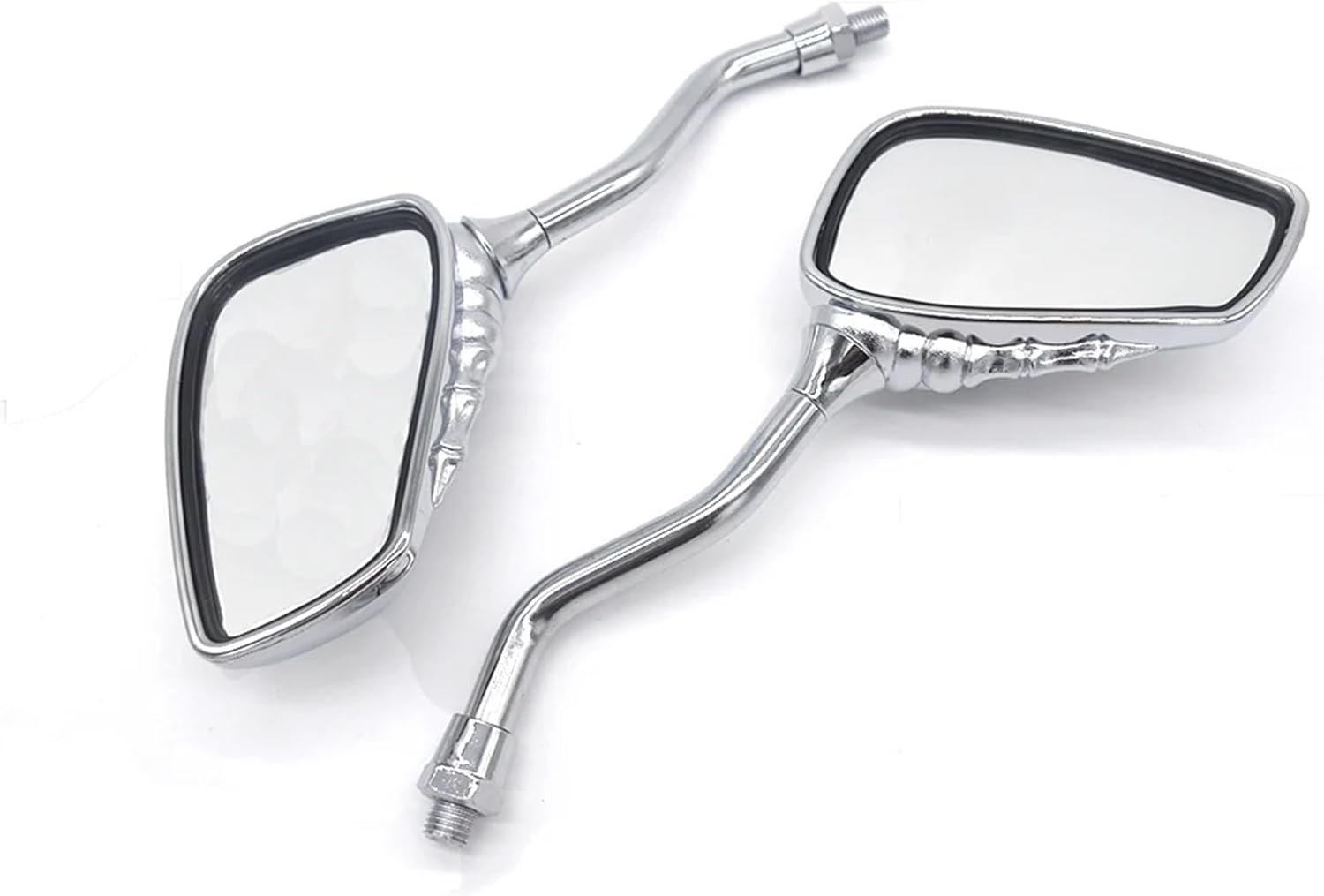 バイク用 ミラー 2 個オートバイミラークロームスカルハンド爪サイドリアビューミラー 8 ミリメートル 10 ミリメートルバックミラ