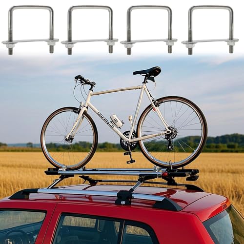 duoyif U-Schrauben Vierkant M8 60mmx80mm U-Bolzen Quadratische, Innerer Durchmesser 60mm, U-Bügel Bügelbolzen Edelstahl Mit Mutter Rahmenplatte, U Bügelschraube FüR Rohr Befestigung (M8-60x80mm)