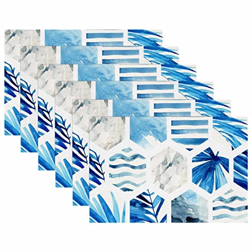 Set de table feuilles de palmier design géométrique abstrait chic - 6