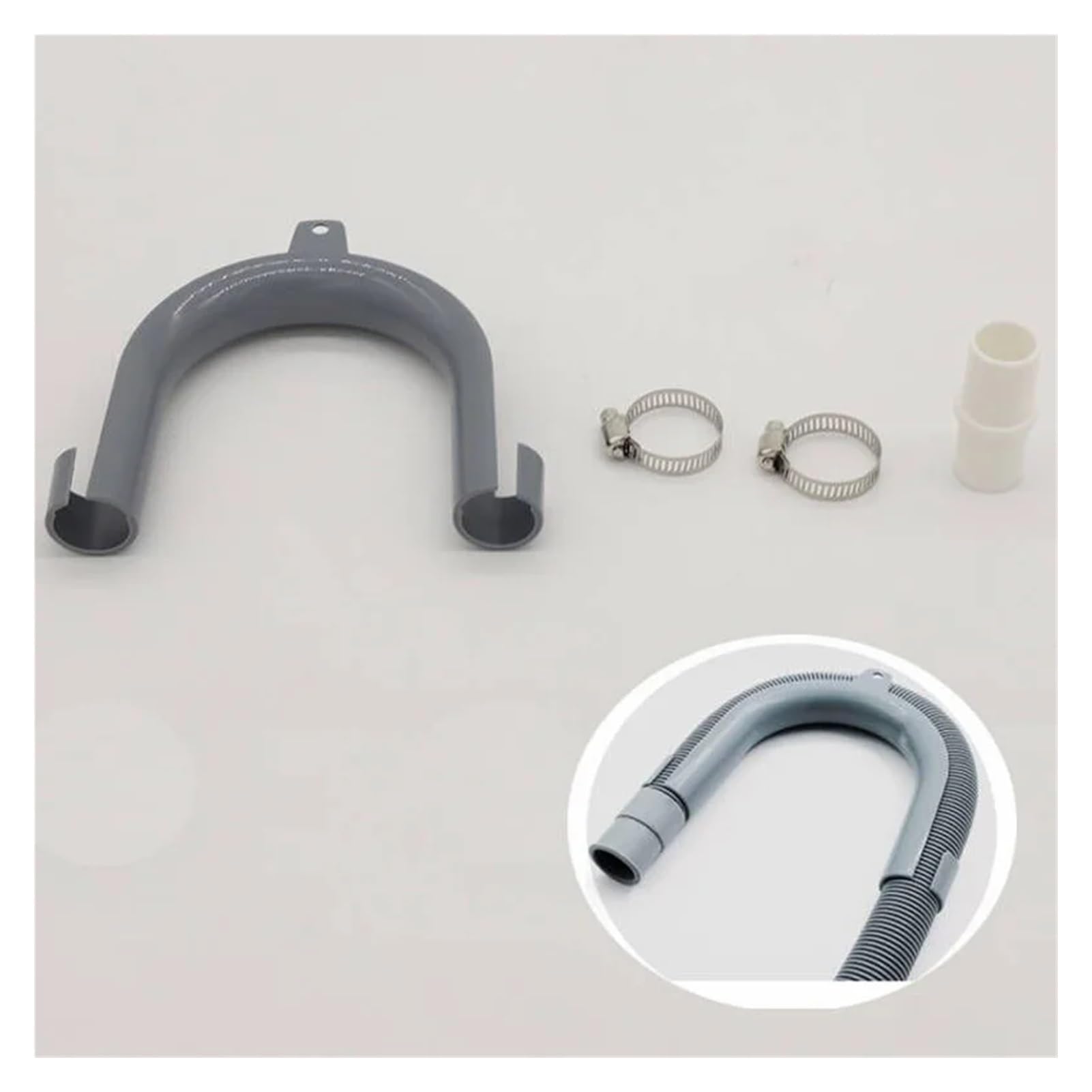 Tubo di scarico estensibile con connettore, Tubo d Tubo flessibile di scarico for lavatrice a tamburo 2M Home Gomito Tubo di scarico Estensione