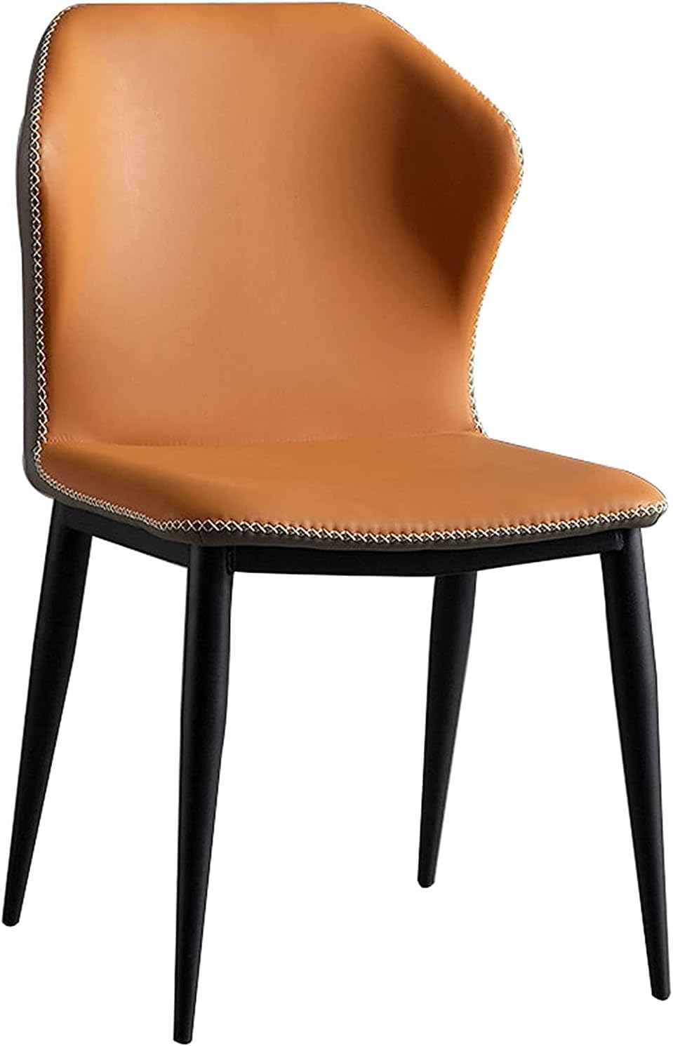 Chaise en mousse hautement élastique et dossier ergonomique en cuir lot de 2