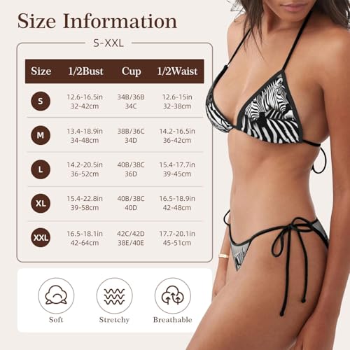 Maillot de bain 2 pièces imprimé zèbre Afrique du Sud - 7