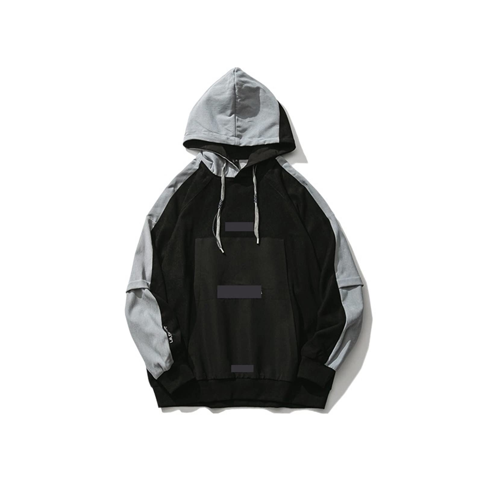 INGVY Long Sleeve Shirts For Men， Youth Splicing Street Clothes Hoodie Men's Casual Men's Hoodie With Loose Hood (Size : L)