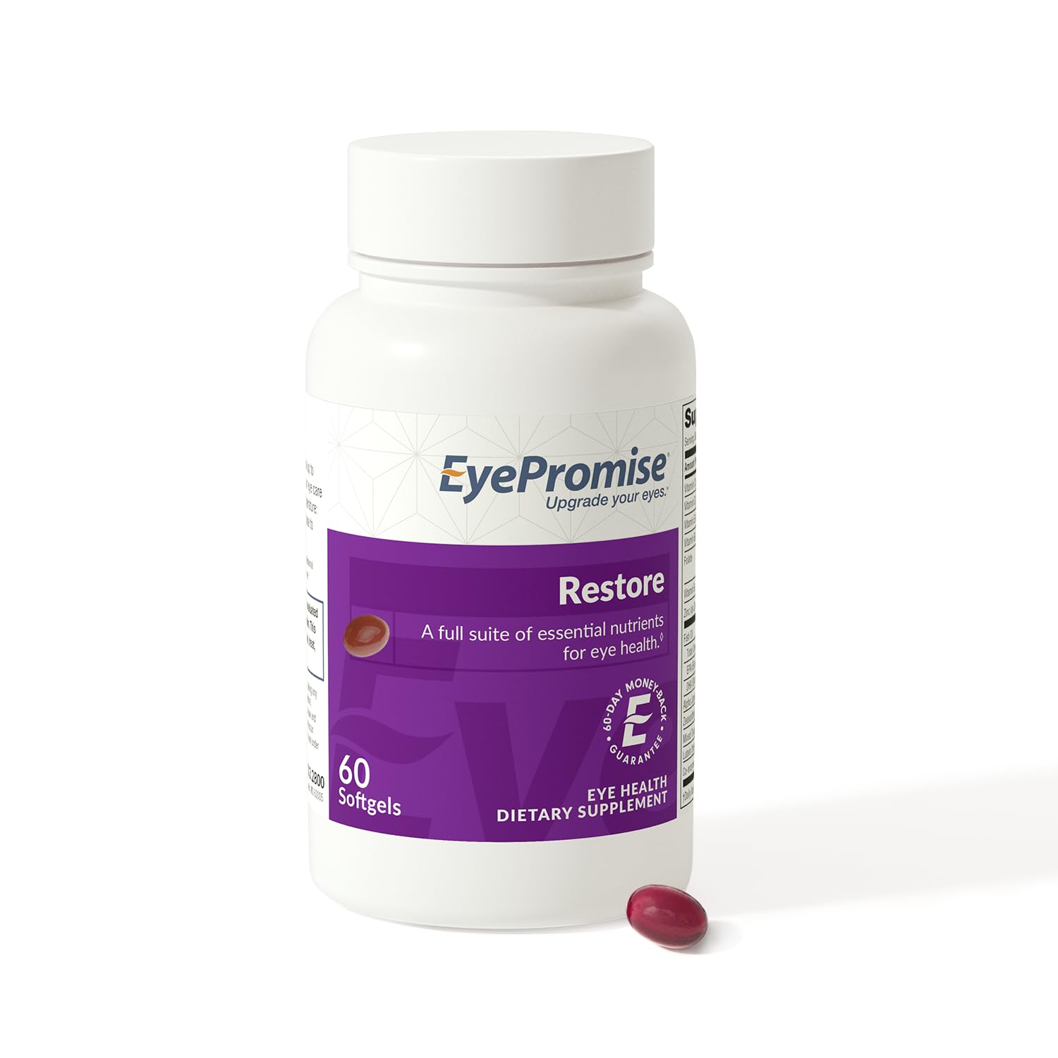 EyePromise Restore Eye Health Supplements - 60 Softgels, 30-Day Supply - Omega 3 Supplement with Lutein and Zeaxanthin, Fish Oil, EPA, DHA & Eye Vitamins and Nutrients