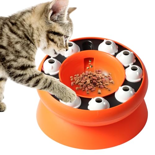 Cat Puzzle Feeder Slow Food Bowl – Interactive Slow Feeder Bowl f...