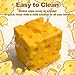 Jumbo Squishy Cheese Block - Big Squeeze Cheese Toy for Stress Relief, Slow Rising Sensory Fidget Gift for Kids and Adults, Large Yellow Cheese Squishy (12CM/4.7INCH)