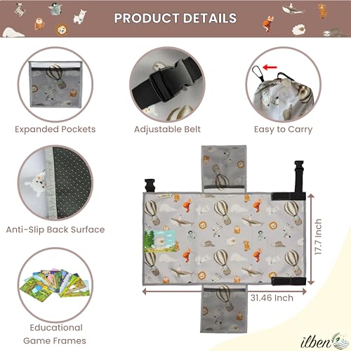 Cama de avião infantil – Extensor de assento de avião para crianças – Cama de avião infantil, rede d