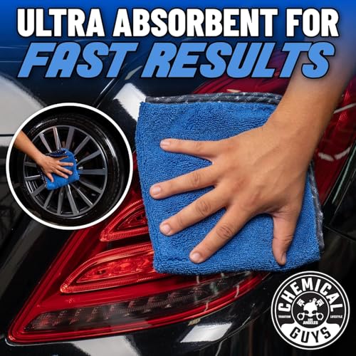 Chemical Guys, Professional Microfiber Towels, 16 x 16 in, Blue, 12 Pack - image 8