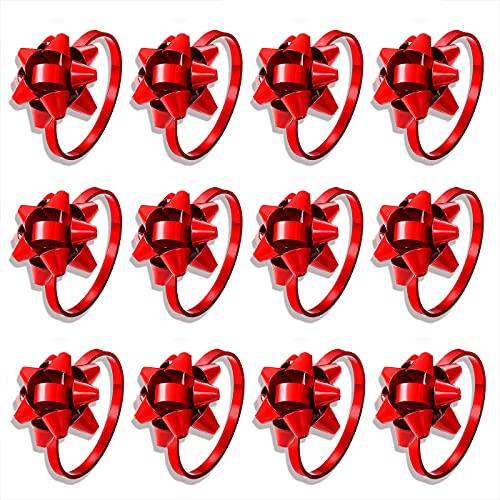 XOCARTIGE Christmas Bow Napkin Rings, Set of 12