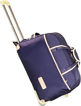 Rolling Duffel Bag With Wheels,Trolley Travel Bag Expandable, Lightweight & Waterproof Expandable Carry On Luggage For Unisex, For Unisex Overnight Weekender Bag Ideal For Gym, TravePurple,Small
