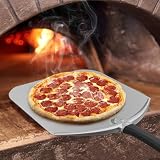 Mimiuo Łopatka do Pizzy Aluminiowa z Uchwytem - do Kamienia, Piekarnika i Grilla, 30,5×34,5 CM - Akcesoria Kuchenne