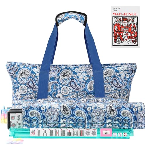 Juego de Mahjong Americano con 166 fichas y bolsa de transporte
