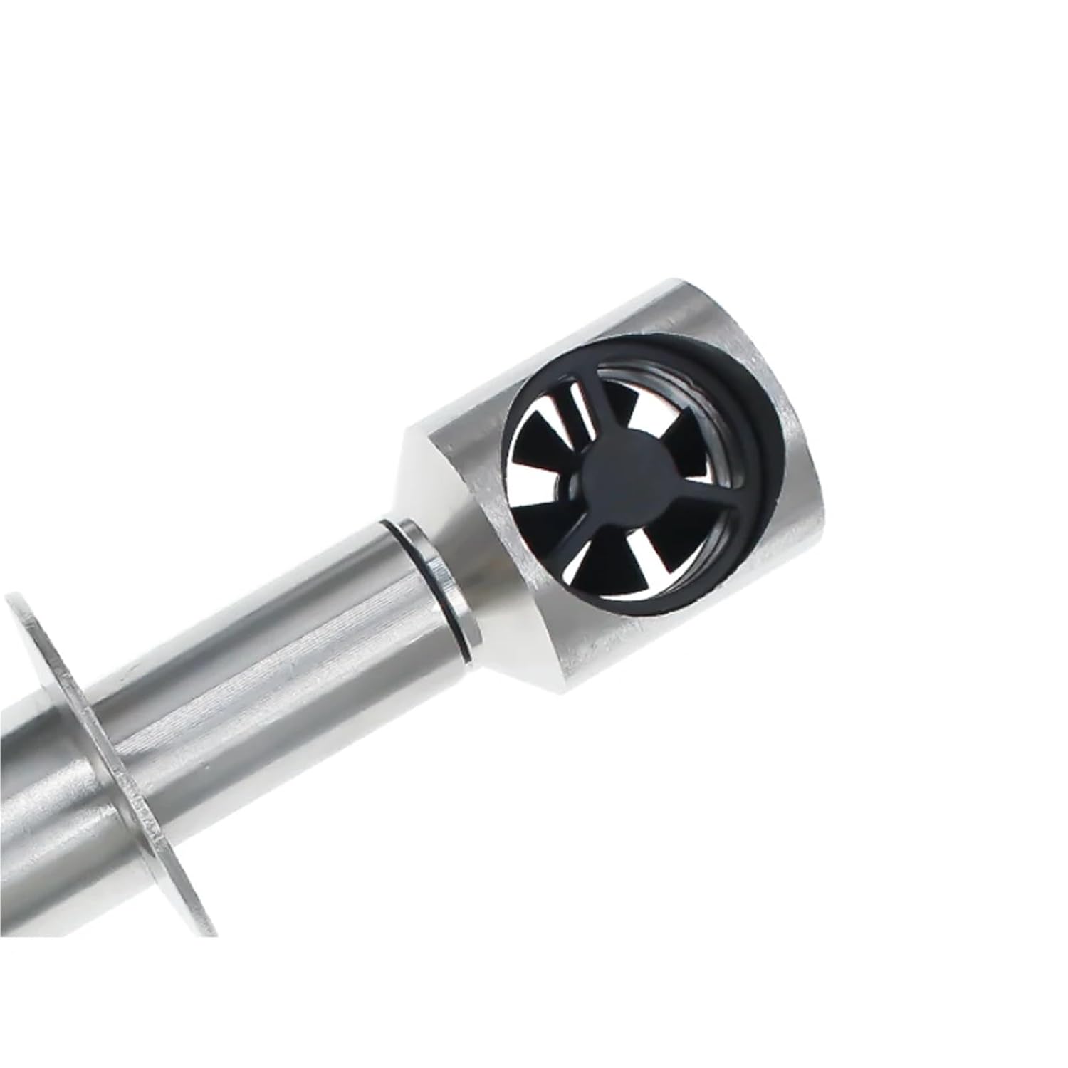 Ducted Stainless Steel Wind Speed Sensor 0-30m/s Winds Blade Type Wind Speed Transmitter Breeze Duct Anemometer DC5-24V(0-25M S,RS485)